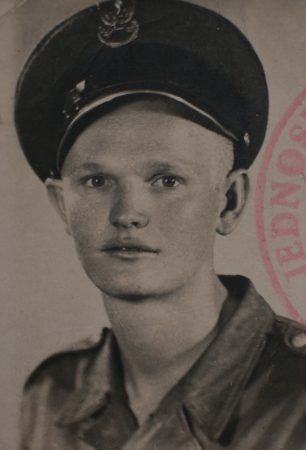 Władysław Fus w wojsku, 1950 r.